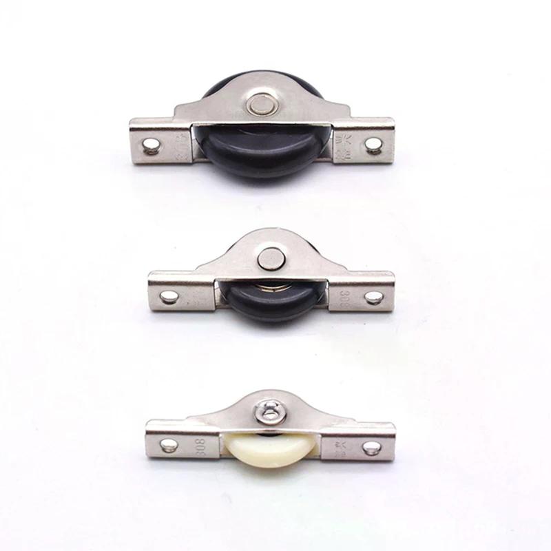 Steel Mute Wheel Sliding Door Wheel Cupboard Groove Load-bearing Nylon Pulley Wardrobe Wheels Furniture Hardware Accessories