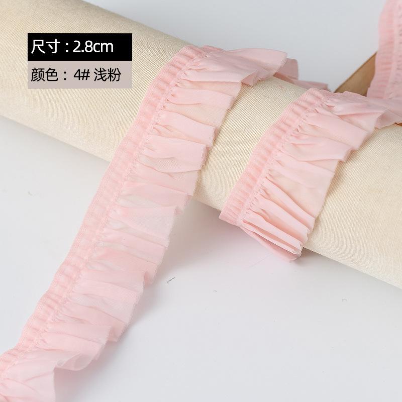2.5Cm Color Cloth Fungus Nylon Elastic Band Toy Doll Women'S Dress Socks Decorative Belt