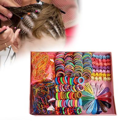 Girls Hair Clip Hair Tie Set Candy Color Headdress Hairpin Rubber Band Combination Set  Hair