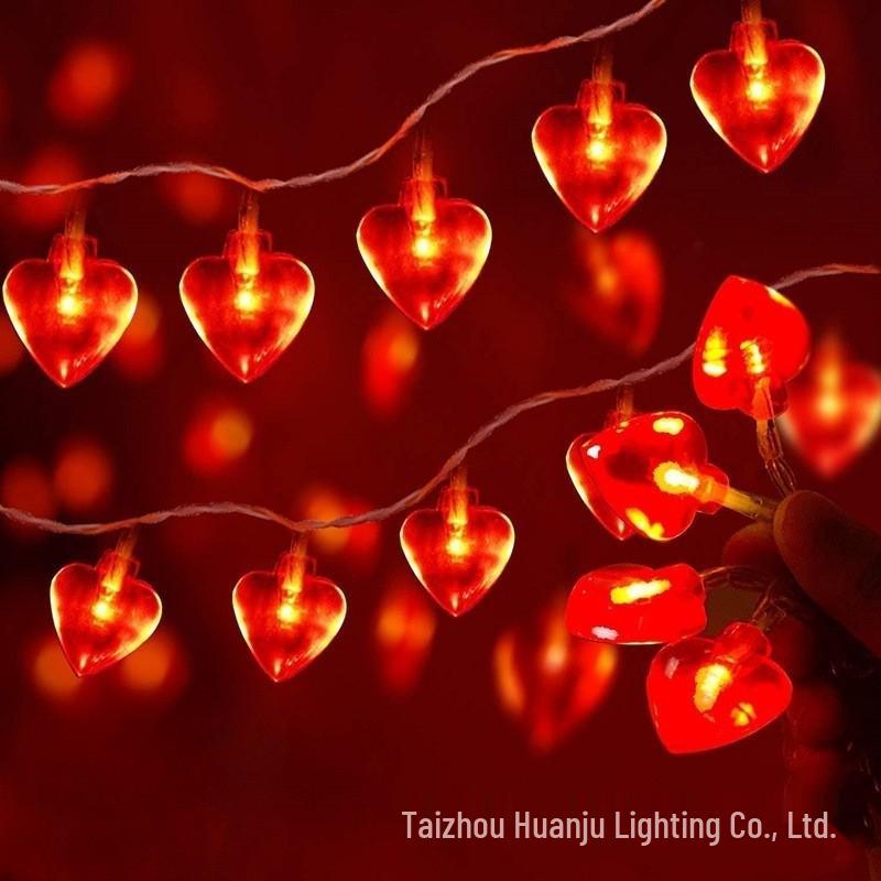LED Heart Rose Flower String Lights: Romantic Valentine's Day Decoration