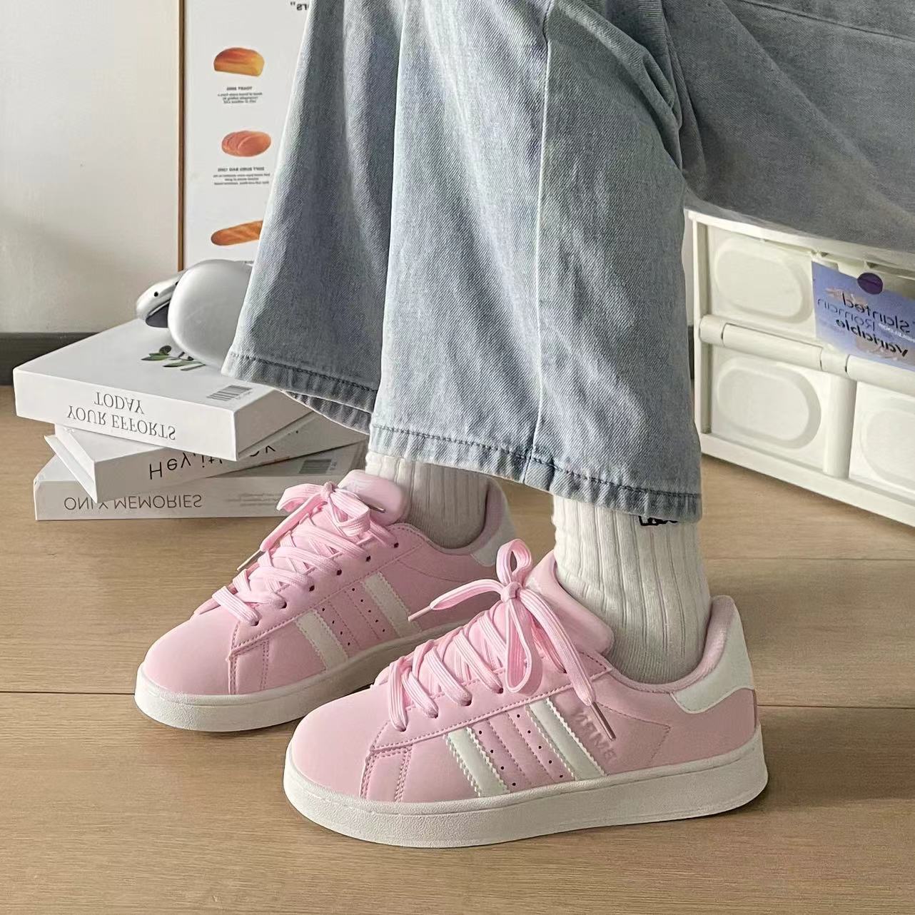 Осенние новые шикарные студенческие десертные детские кроссовки с ракушкой, повседневные скейтбордические туфли 36