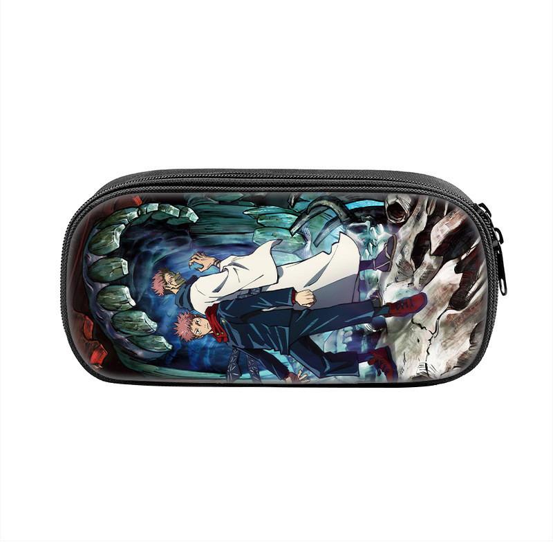 Jujutsu Kaisen Anime Character Print Student Single Layer Stationery Storage Bag For Students And Teenagers