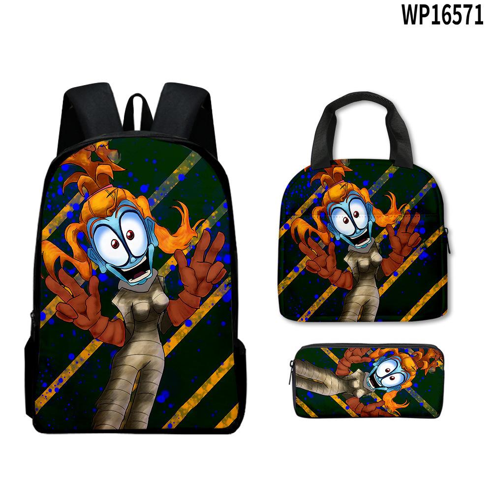 Hip Hop Beliebt Seltsam Lustig Zoonomaly 3D Gedruckt 3 Stück/Set Schüler Rucksäcke Laptop Tagesrucksack Rucksack Brottasche Federmäppchen