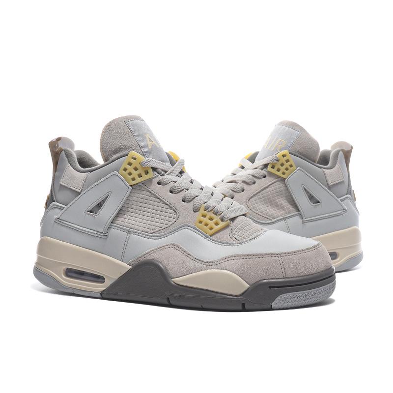 AJ4 Men's & Women's White Cement, Hot Lava, and University Blue Basketball Shoes