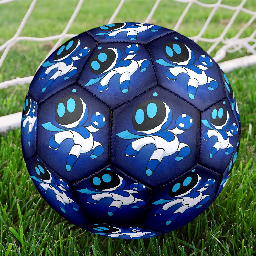 Space Adventure Astro Bot Size 5 Soccer Balls, High-Quality, Anti-Slip, Protective Football, a Unique Gift Suitable for Birthdays, Christmas