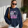 I Got My Clit Pierced At Claire’s Pink Heart Graphic Sweatshirt Funny Slogan Print Pullover Novelty Streetwear Casual Sweatshirt