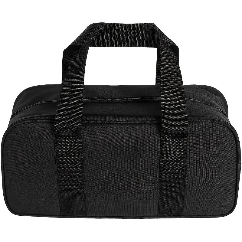 

Oxford Cloth Handheld Tool Kit, Wide Zipper Durable Storage Bag, Large Capacity Portable Pouch for Work Outdoor Hardware Storage чорний