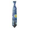 Fashionable Vintage  Oil Painting Print Tie For Men and Women Silk Fabric Comfortable Long Tie 13 Unique Patterns