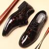 New Men's Spring and Autumn Large Size Foreign Trade Fashion Lace-up Korean Version British Pointed Dress Leather Shoes Large Size Shoes