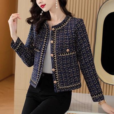 Women's Jacket Spring Autumn Tweed Coat Women Short Jacket Korean Fashion Elegant Female Woolen Tops Outerwear