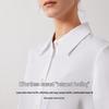 Navigare Women's Solid Long Sleeve Point Collar Shirt
