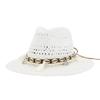 Khaki Womens Summer Hat Panama Sun Hat Hand Knitting Straw Hat Ladies Beach Sombrero Outdoor Male Female Fedora Fashion White