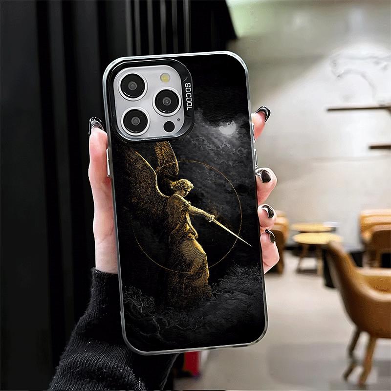 Archangel Michael Aesthetics Shockproof Phone Case for iPhone 17 Air 16 16E 15 Pro Max 14 Plus 13 Mini 12 Back Cover Anti Fall F