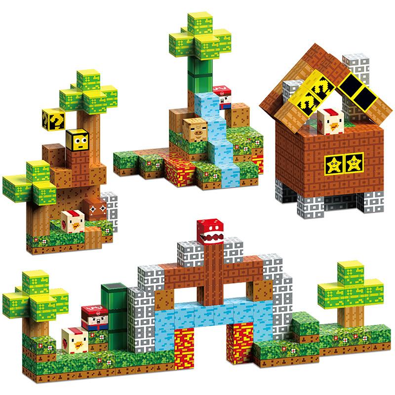Factory 703 My Magnetic World Block Diy Build New Mary Magnetic Building Block Puzzle Puzzle Puzzle Toy