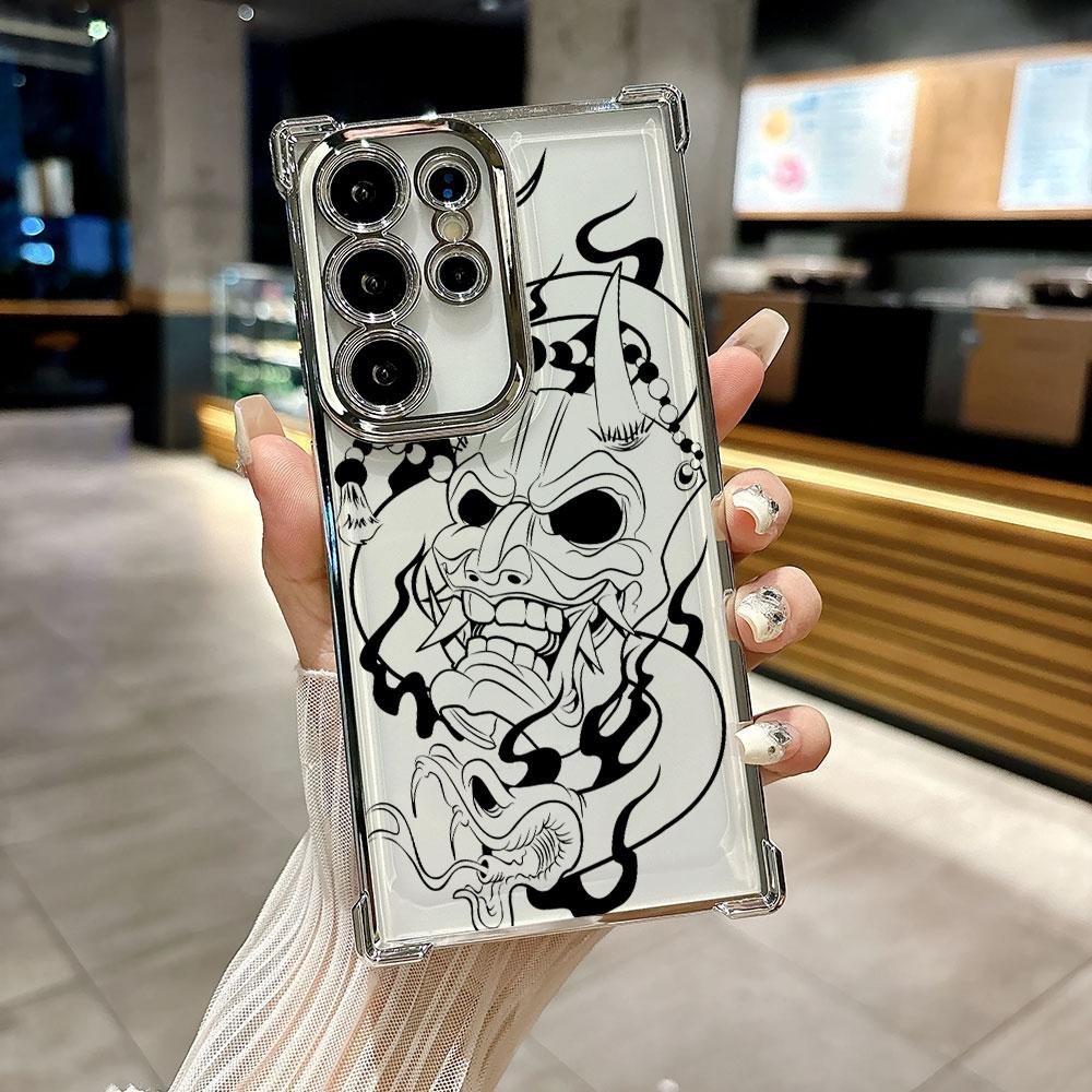 

Funda For Samsung S26 Ultra Hannya Oni Warrior Ghost Mask Phone Case For Galaxy S25 FE S26 S24 S23 S22 S21 Ultra S20 Plus Cover Galaxy S20 FE