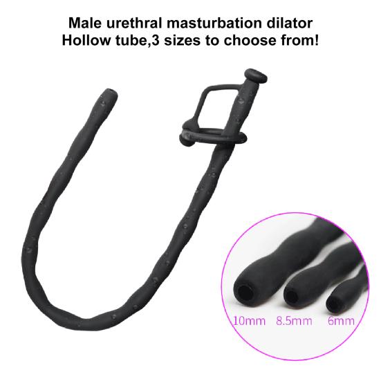 Urethral Catheter Dual Use Expansion Stimulate Super Long Hollow Guided Urethral Manual Masturbation Rod
