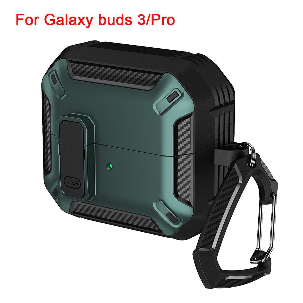 Security Lock Cover for Samsung Galaxy Buds 3 Pro Buds3 Buzz 3 Pro Case Shockproof Funda for Samsung Buds 3 Pro Sleeve With Hook