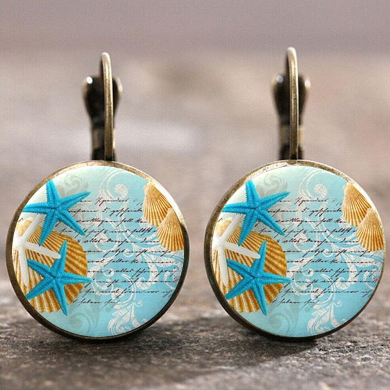 Fashion Earring Y2K Vintage Marigold Time Gem Flower Ear Buckle