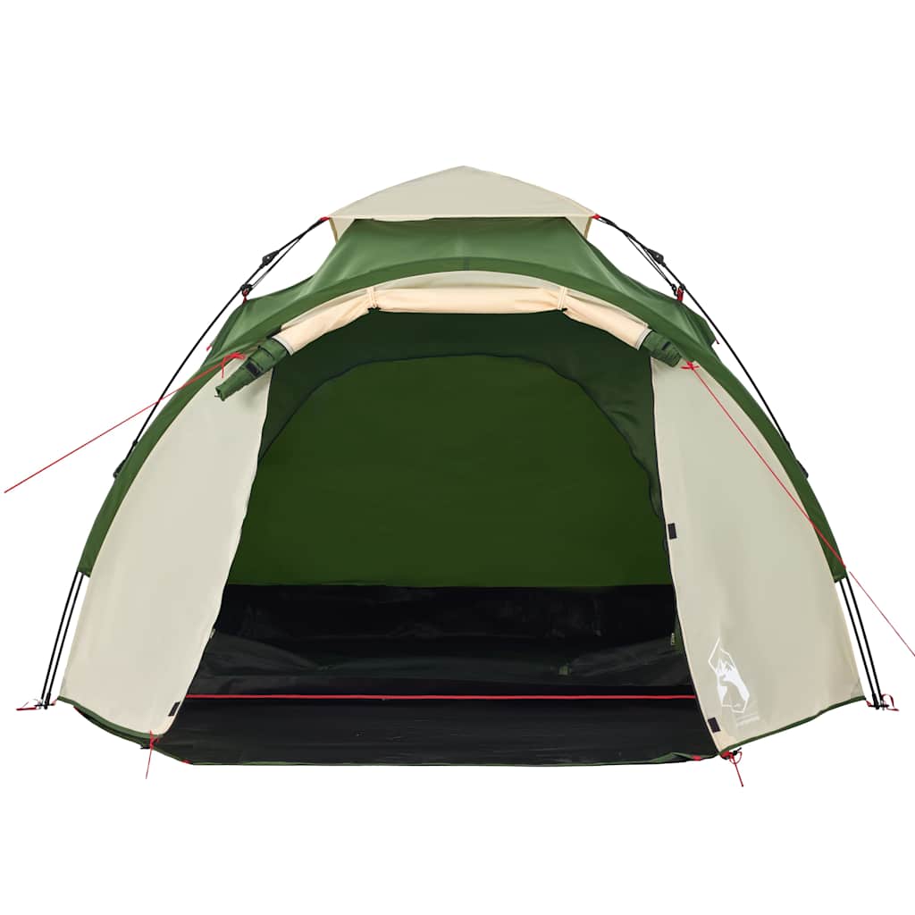 Vidaxl Tourist Tent, 3-Person, Green, Quick Setup