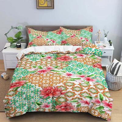 Geometric Flower King Queen Duvet Cover Bohemian Mandala Bedding Set Ethnic India Quilt Cover Colorful Floral Comforter Cover