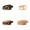 Womens Faux Leather Belt With Metal Pin Buckle For Casual And Office Outfits
