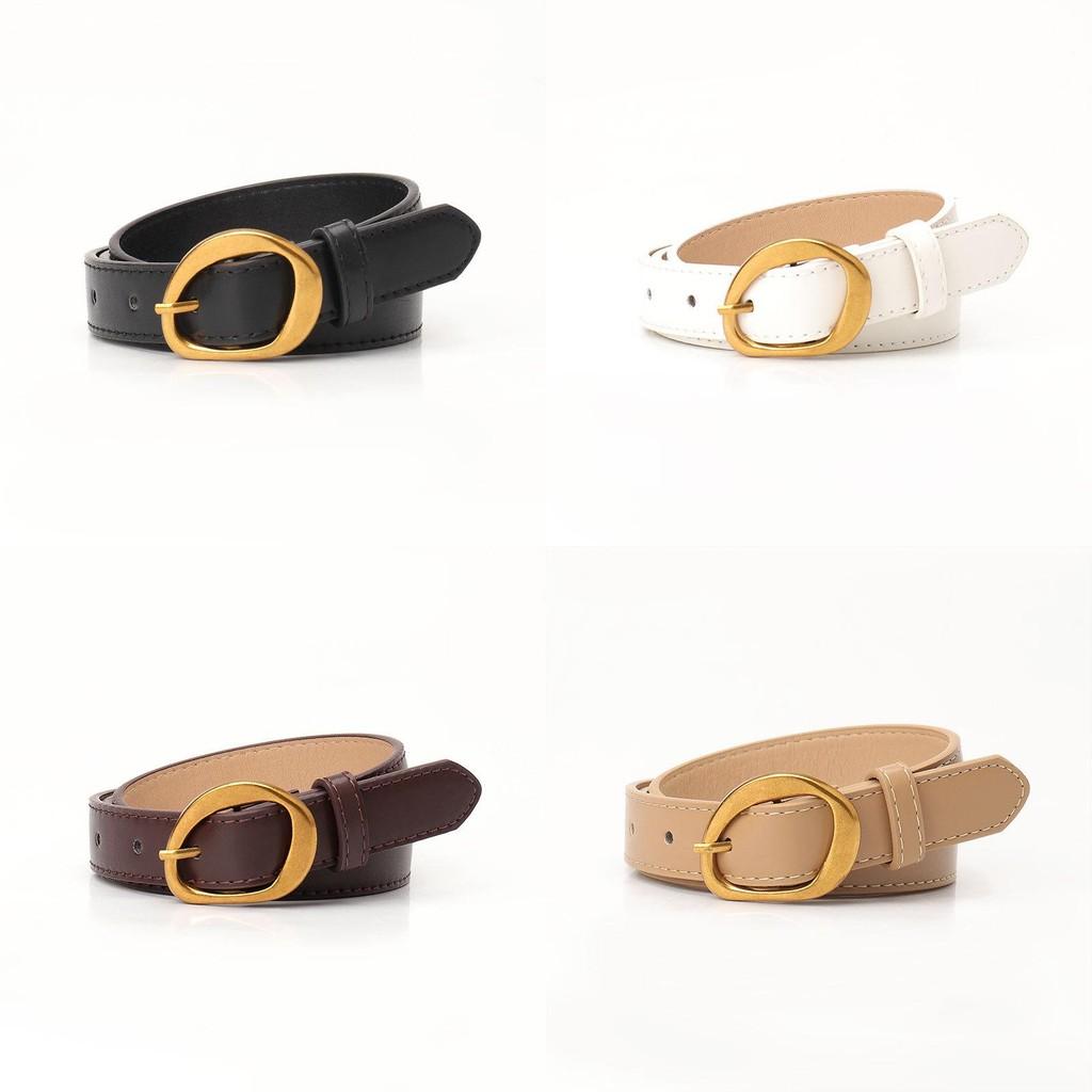 Womens Faux Leather Belt With Metal Pin Buckle For Casual And Office Outfits