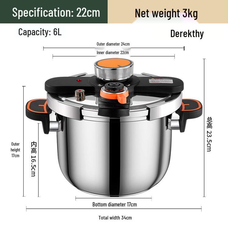 Extra Thick Explosion-Proof Stainless Steel Pressure