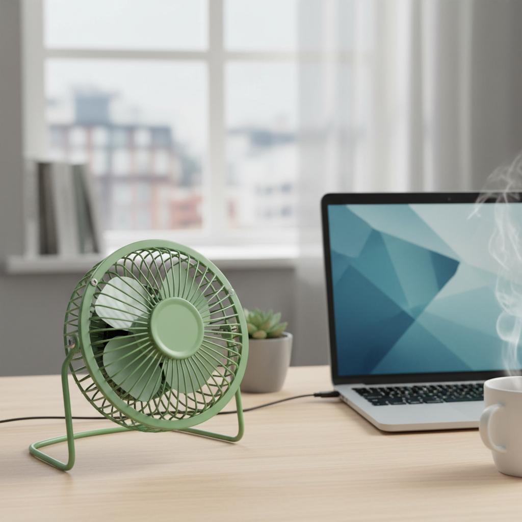 4 Inch Mini Metal Fan USB Powered Desk Fan for Office Summer Cooling