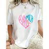 Oversized T Shirt Black Avamia Bella Heart Graphic Print Casual Streetwear Fashion Top For Women Summer Outfit