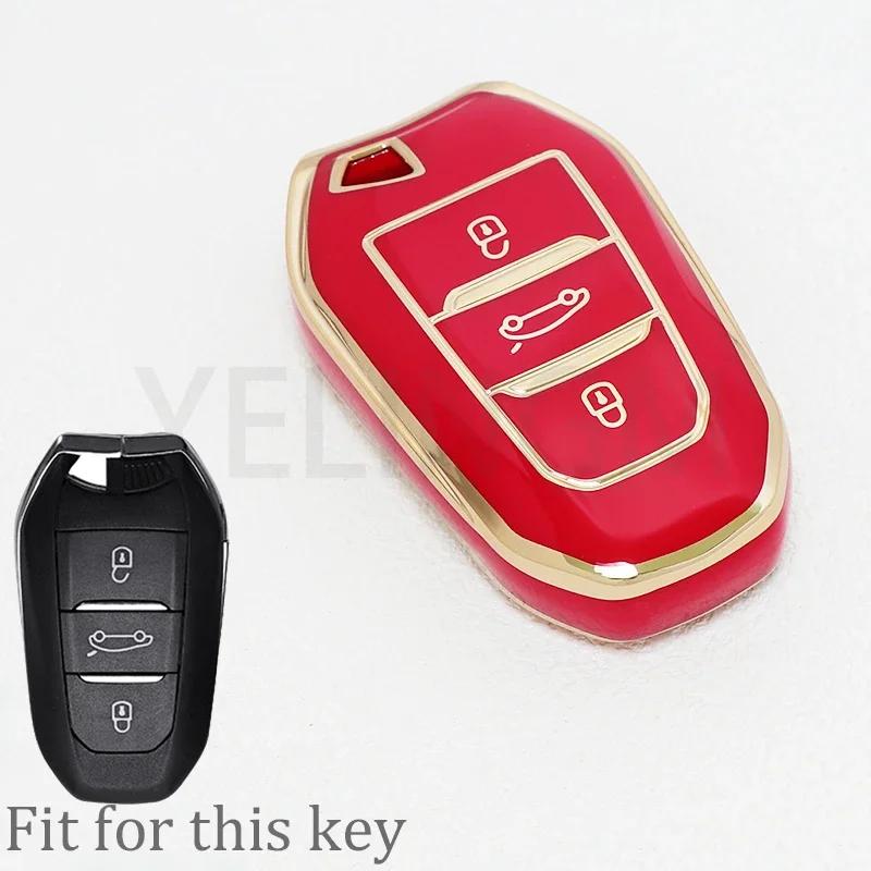 New Tpu Car Remote Key Case Cover Shell For Peugeot 308 408 508 2008 3008 4008 5008 Citroen C4 C4L C6 C3-Xr Picasso Ds3 Ds4 Ds5