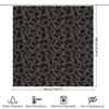 Animal Print Shower Curtain Waterproof Bath Decor Large Size Modern Home Decorative Dark Brown Cow Pattern (180X180Cm)