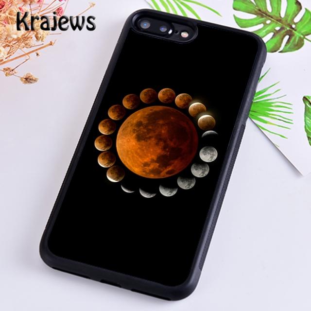 Krajews Moonlight Moon Phases Phone Case Cover For iPhone 16 15 SE2020 14 6 7 8 Plus 11 12 13 Pro Max Plus Coque Shell Fundas