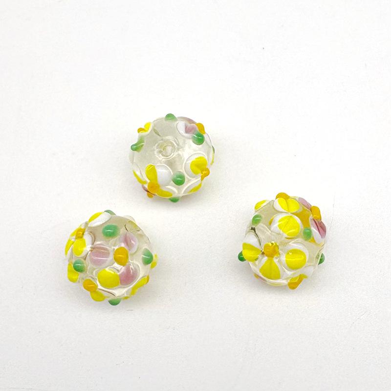 3D Multilayer Two-tone Petal Glass Beads for DIY Jewelry Crafting
