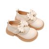 Girls shoes super soft small leather shoes spring and autumn new elastic socks bow princess shoes versatile British style children's shoes