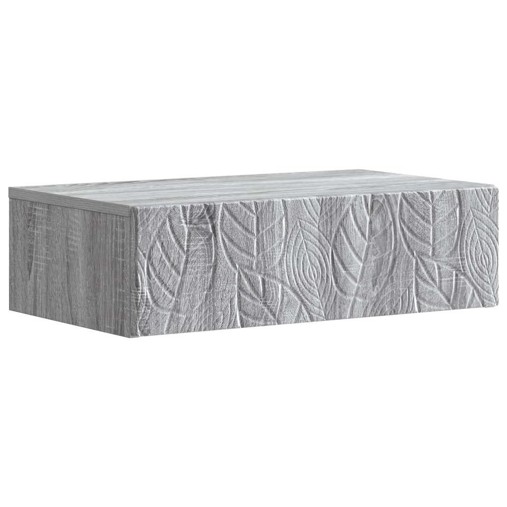 Wall Mounted Side Table Gray Sonoma 59 x 34.5 x 17 cm