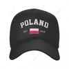 Baseball Cap Poland EST Independence Day Wild Sun Shade Peaked Adjustable Outdoor Caps