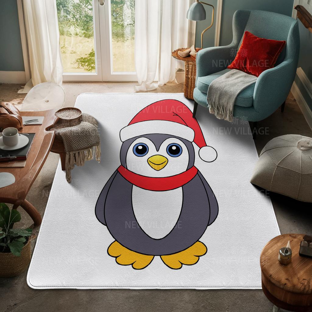 House Entrance Carpet Home Door Mat Living Room Bath Foot Bathroom Non-slip Water Absorption Rugs Bath Merry Christmas Winter