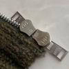Used 90s Vintage Made in Italy 100% Wool Knit Blouson Khaki 50