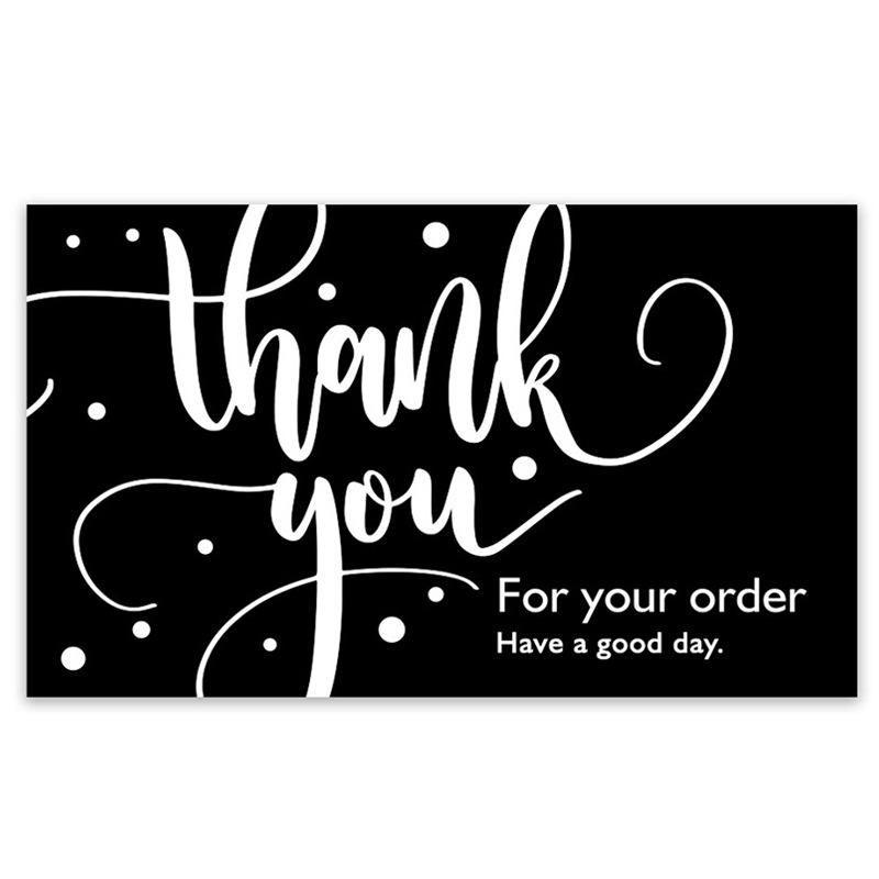 Pink 'Thank You' Cards - 50 Sheets/Pack for Gift Boxes, Decorations, and Postcards