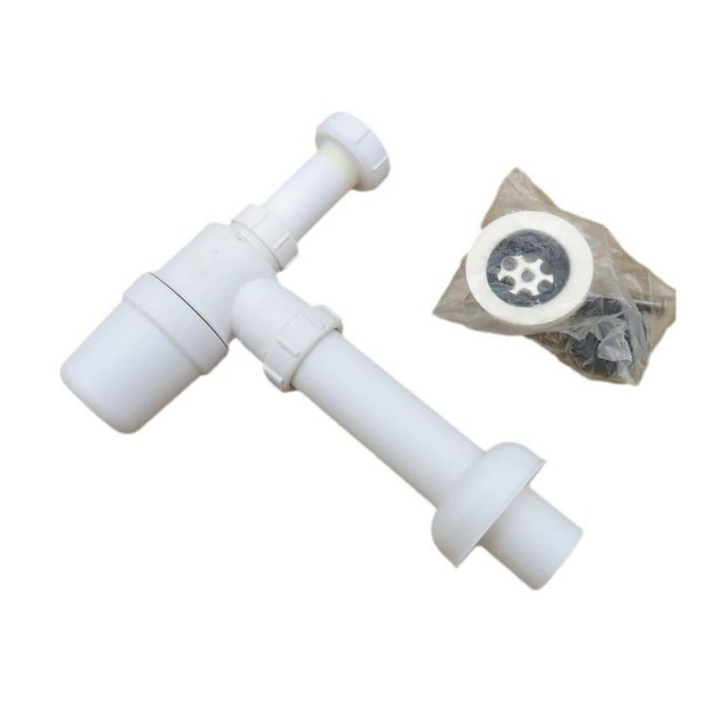 Standard Sinks Wall-Mounted Drainpipe White Flexible Sink Trap  Kitchen Installation
