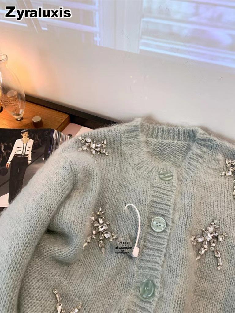 Women's Knitted Cardigan Sweater for Spring Casual Wear