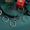 Christmas-Piece Set/Pair Christmas Tricolor Knob Stylish Simple Cute Earrings Earrings
