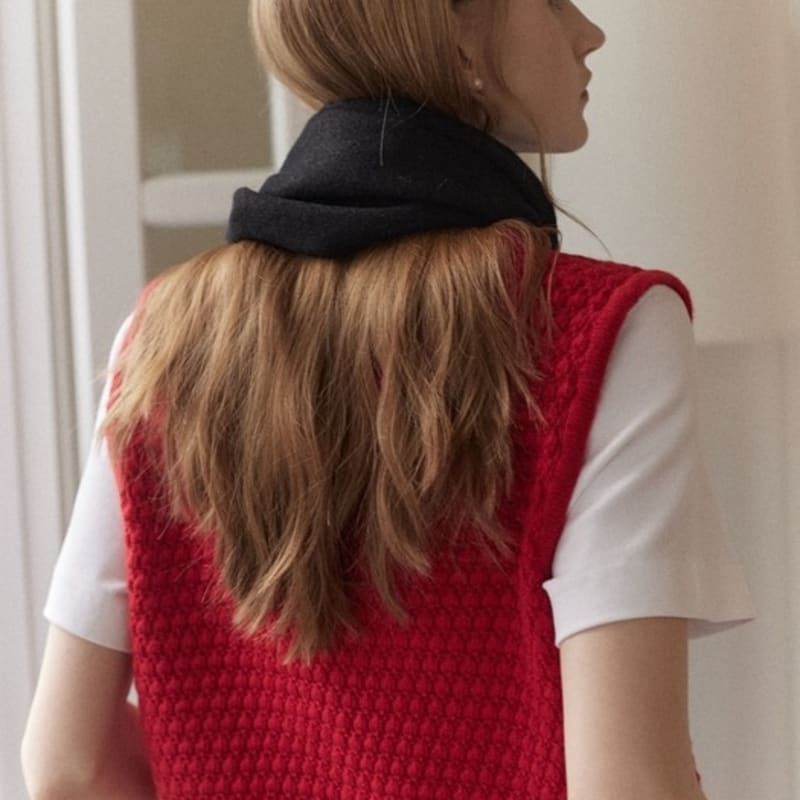 NONLOCAL Daily wool muffler - Black