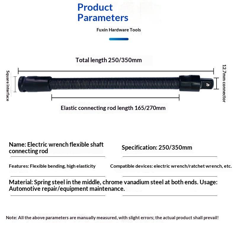 Flexible Socket Extension Bar Universal Fit High Strength 1/2 Inch Drive for Professional Mechanic Auto Repair Jobs