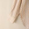 ZANZEA Women Casual Turn Down Collar Grid Print Loose Long Sleeve Blouse
