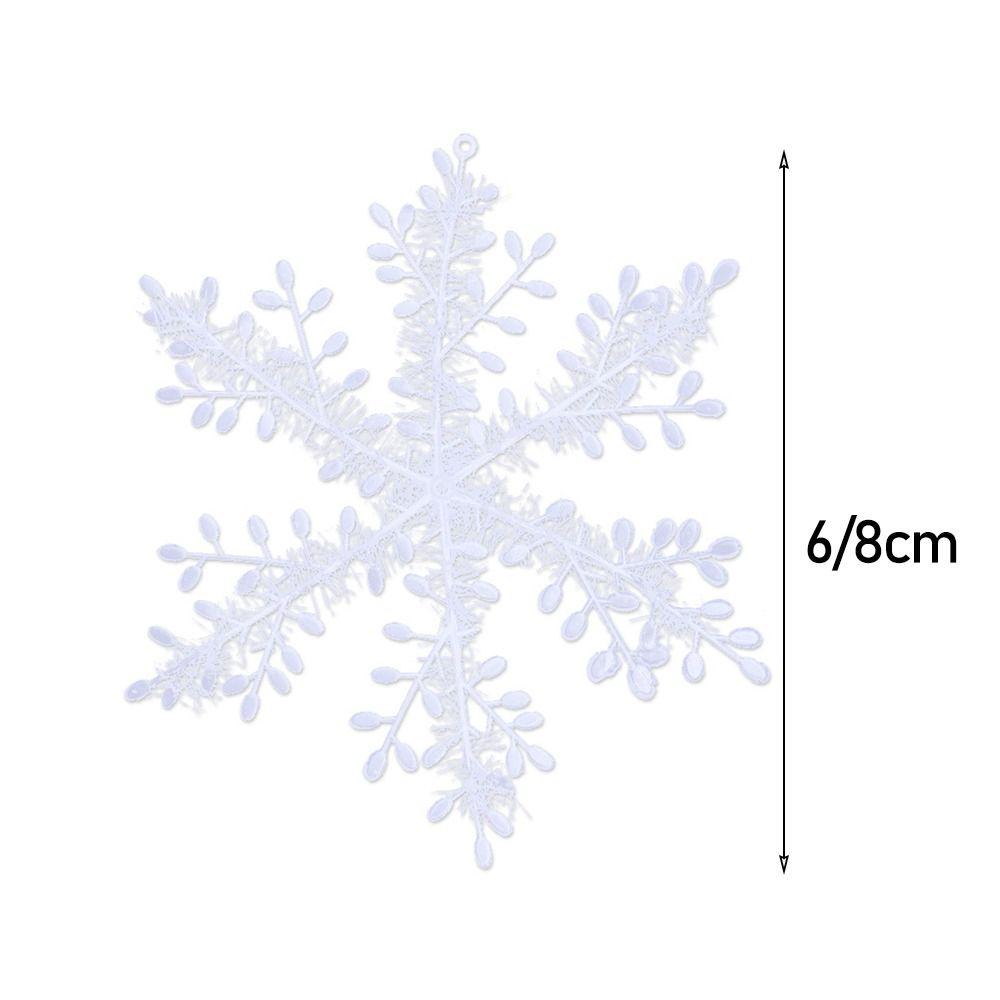 3/30pcs DIY Christmas Snowflake Glitter Xmas Tree Hanging Pendent Fake Snowflake  Party Decor