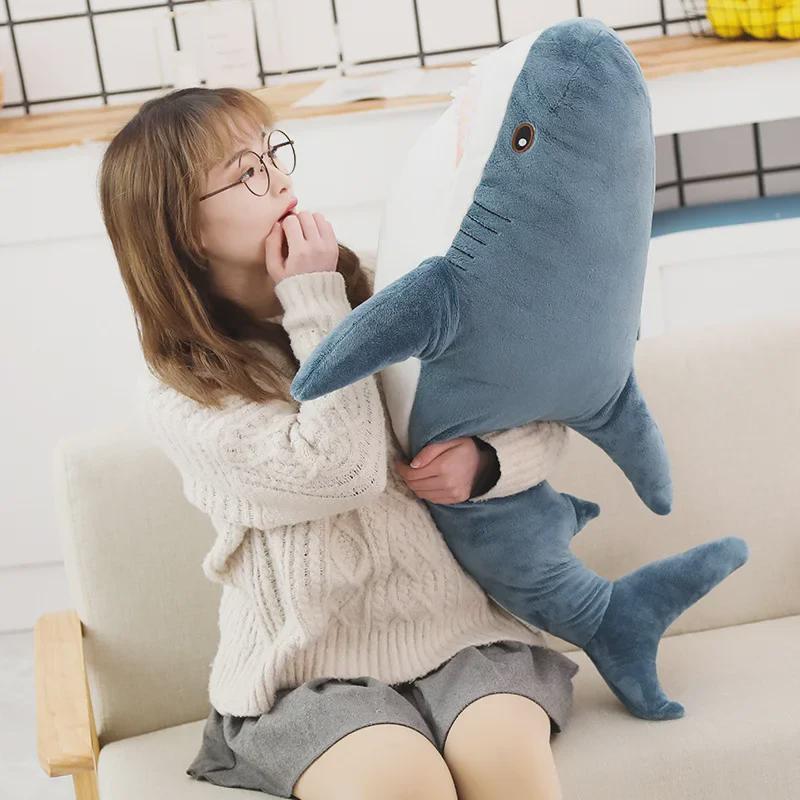 Plush Shark Pillow - Soft Toy & Sofa Cushion