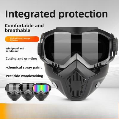 Harley Maska Integrované Brýle Maska Prachotěsná Větruodolná Písku Taktické Brýle Elektrické Svařování Antireflexní Ochranná Maska