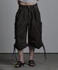 Aejeuyua String Eyelet Bermuda Pants Charcoal