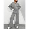 **Women 2 Piece Sweatshirt Set Zip Up Cardigan Long Pants Casual Fashion Spring Fall Outfit**